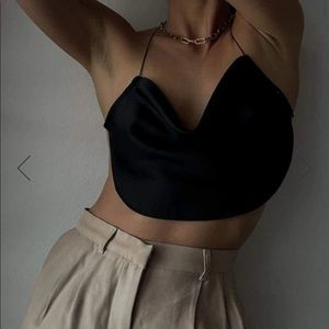 Shop rumors strappy black top
